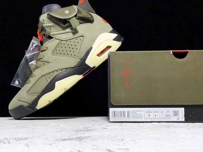 Rep Air Jordan Scott Travis CN1084-200 Olive Medium x 6 0627